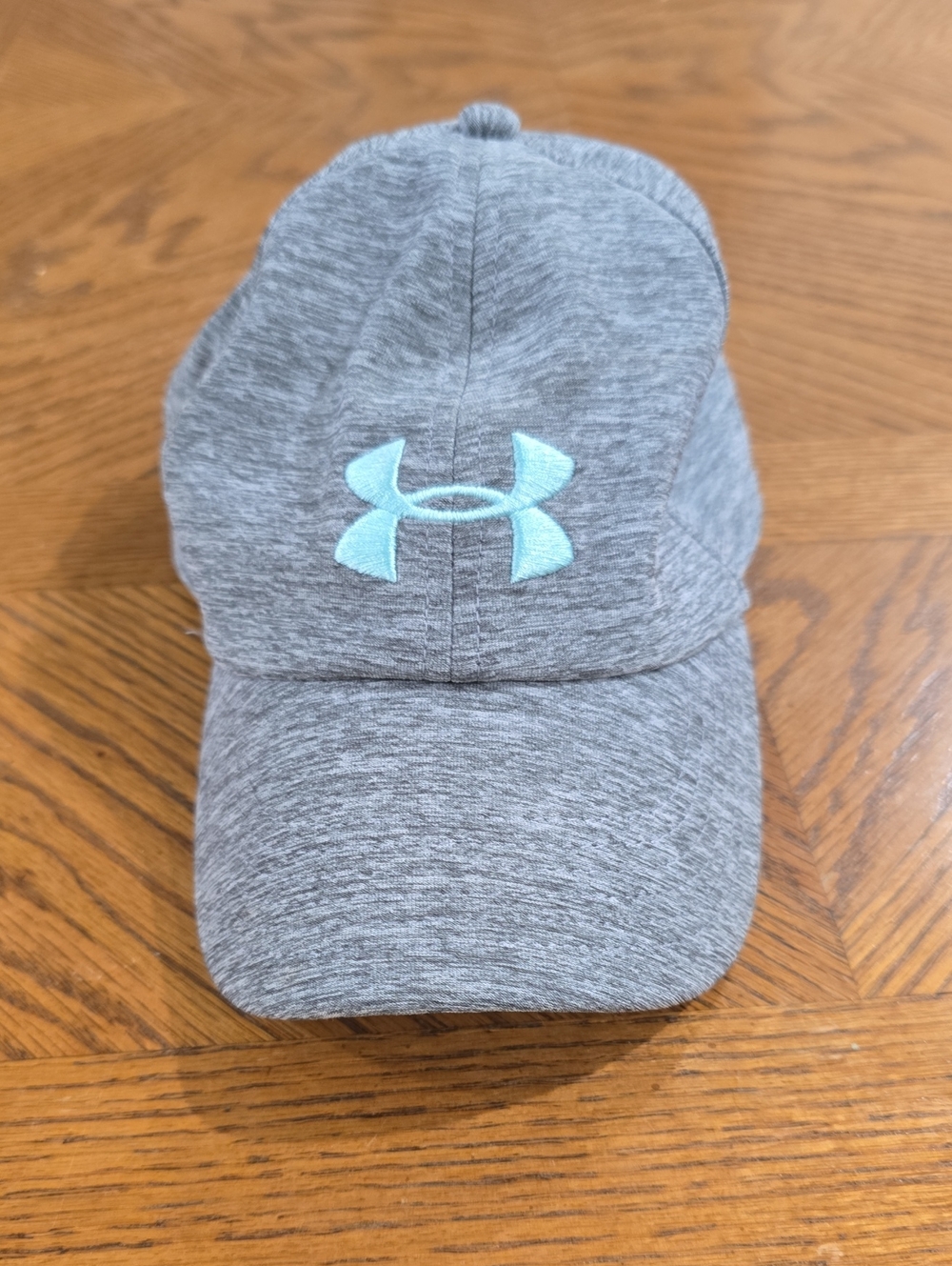 Under Armour Heather Gray Cap with Light Blue Logo-womens